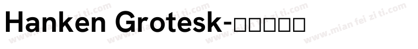 Hanken Grotesk字体转换